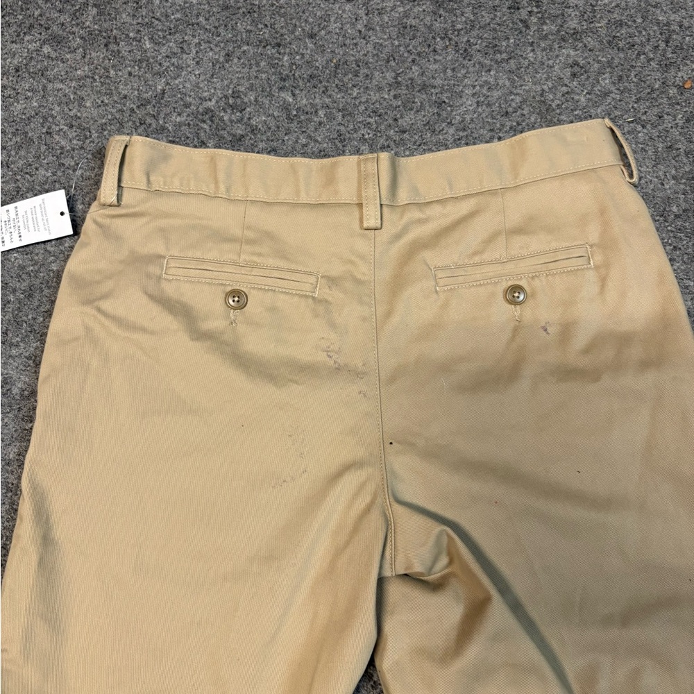 Lands End Boys khaki Beige Flat Front Shorts size 14 Husky - Picture 3 of 7